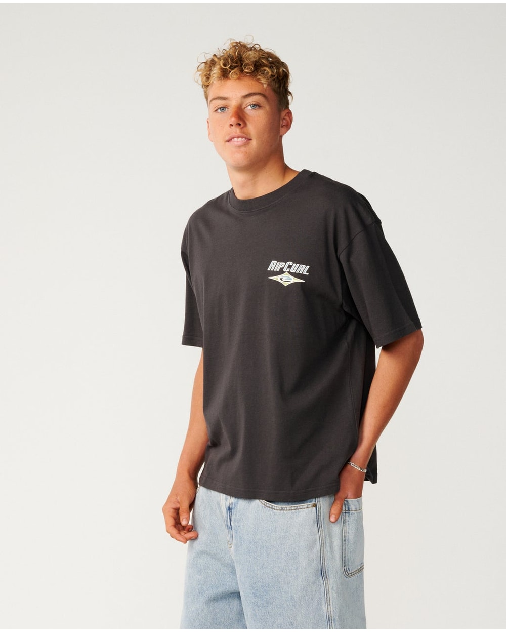 Rip Curl Men's Heritage Icon Tee - WASHED BLACK