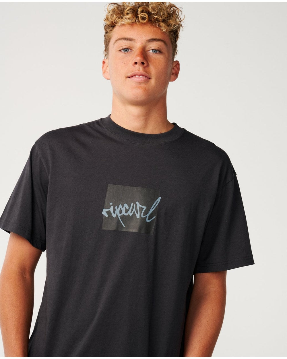Rip Curl Men's Rip Script Icon Loose Tee - WASHED BLACK