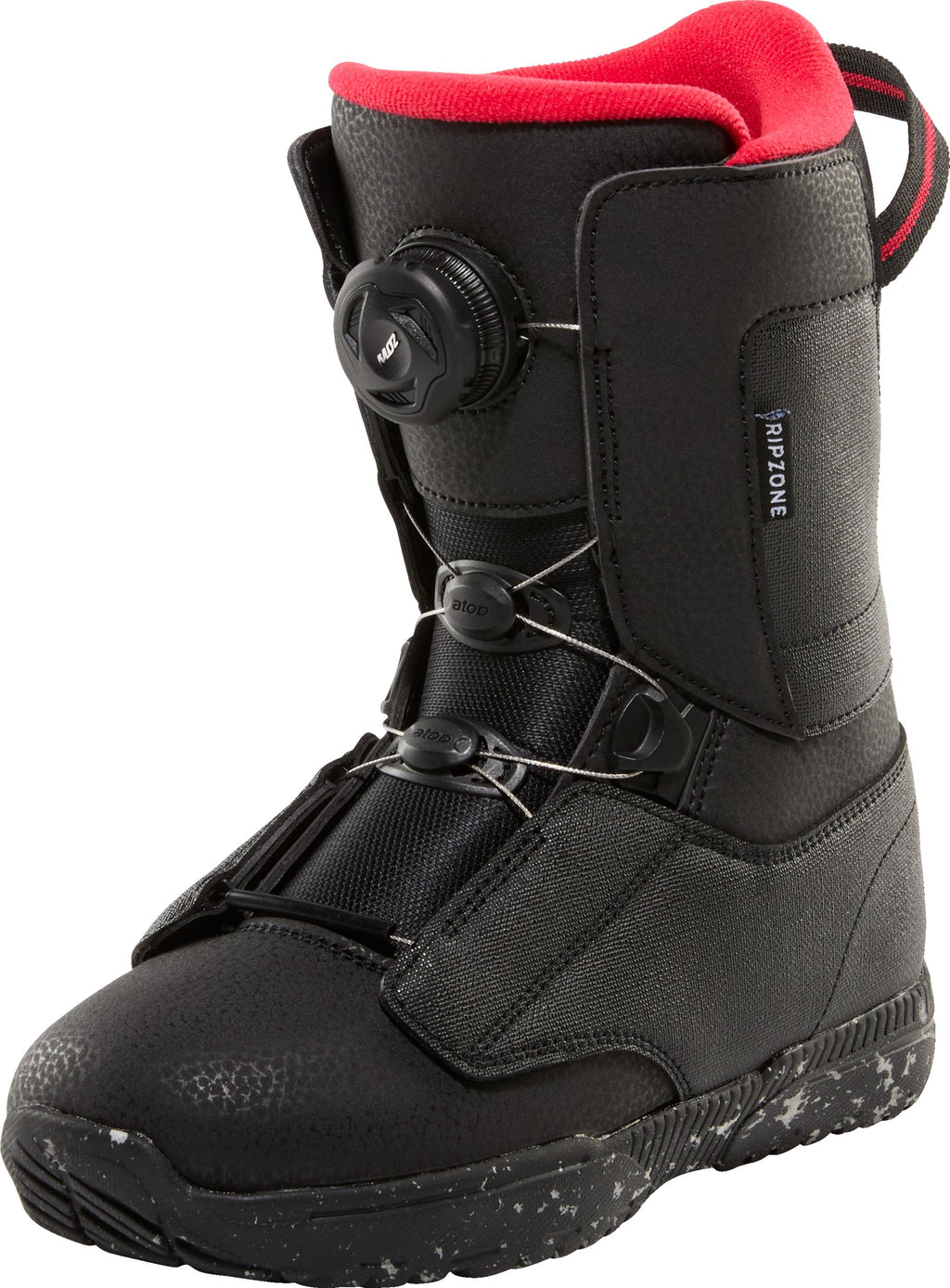 Ripzone Bolt Junior Snowboard Boots Black/Red front