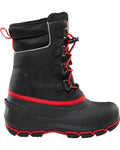 Ripzone Boys' Youth SubZero Insulated Winter Boots (2026) - BLACK/RED