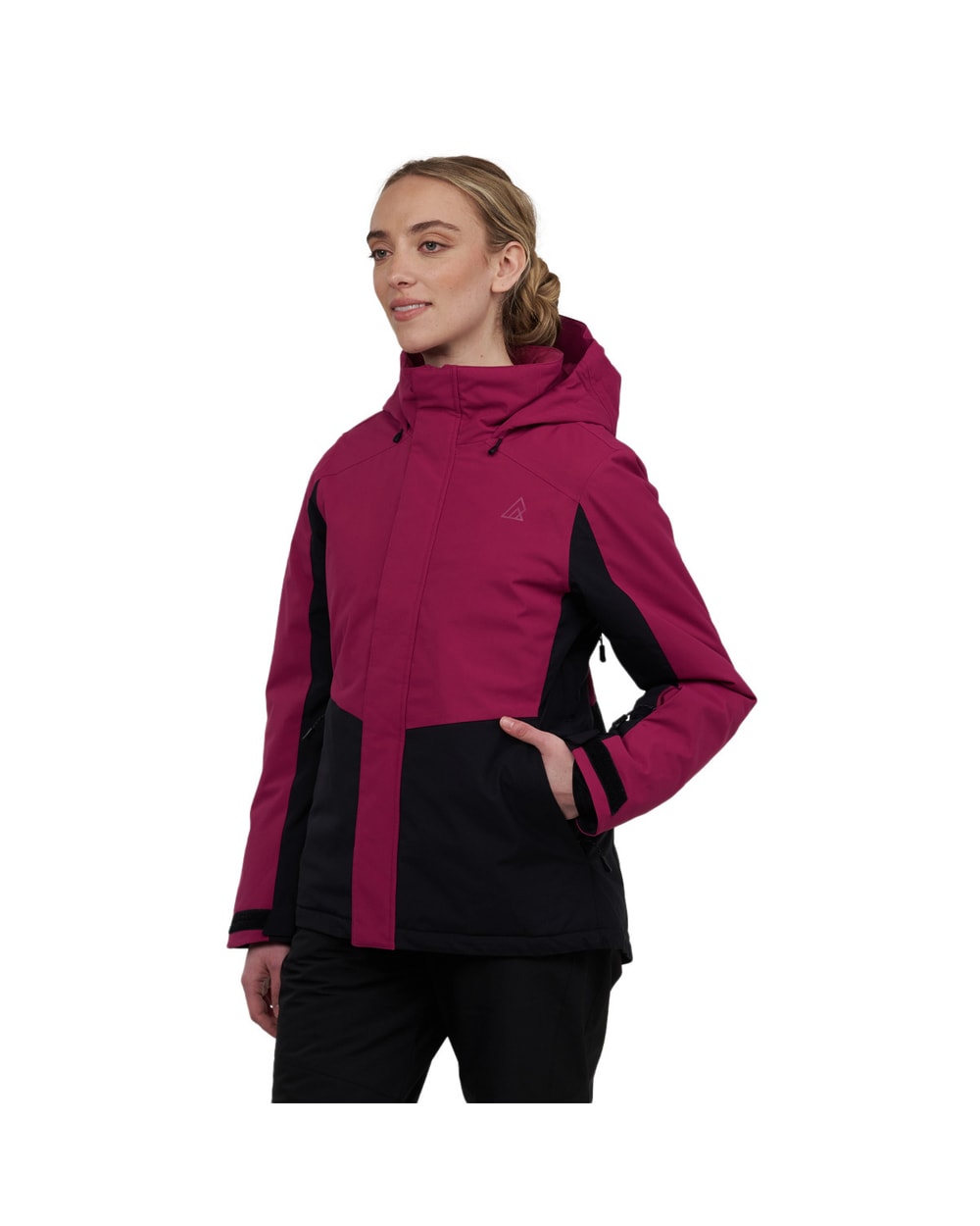Ripzone Cascade 2.0 Women's Winter Sports Jacket Boysenberry/Black Beauty angled