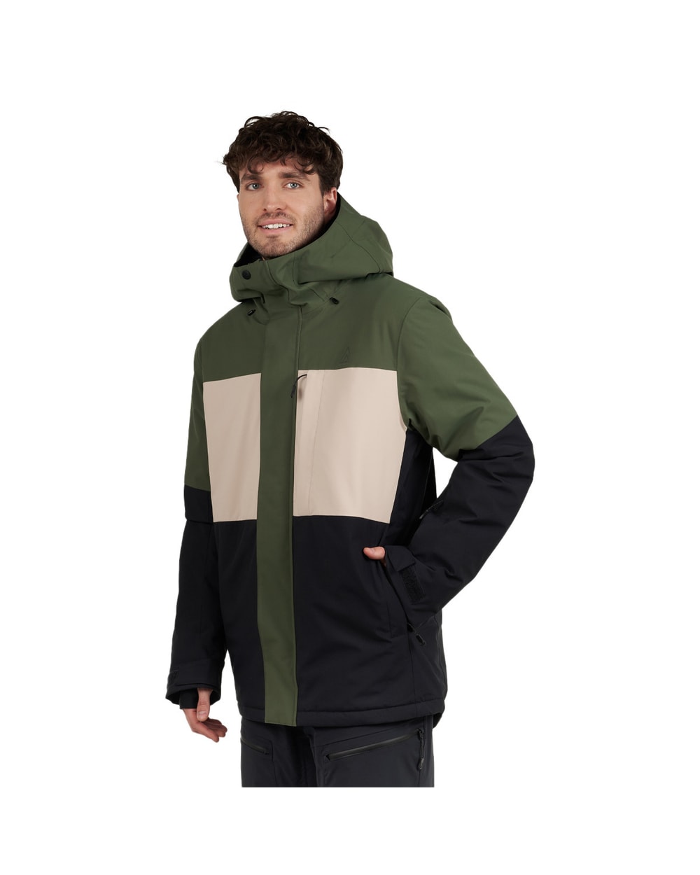 Ripzone Men's Highline Insulated Jacket Thyme/Feather Grey/Black Beauty - three-quarter