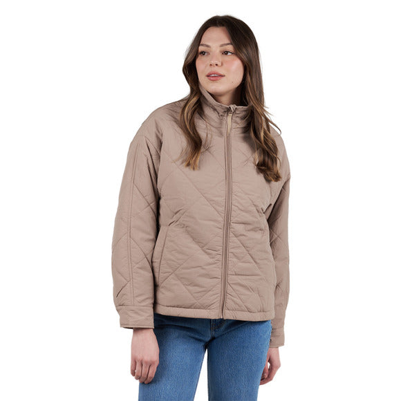 Ripzone Women's Soho Quilted Insulated Jacket - Mocha Meringue, front
