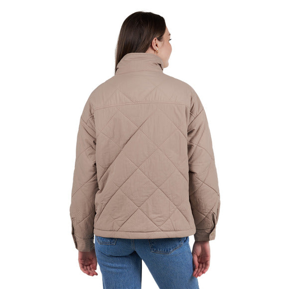 Ripzone Women's Soho Quilted Insulated Jacket - Mocha Meringue, back