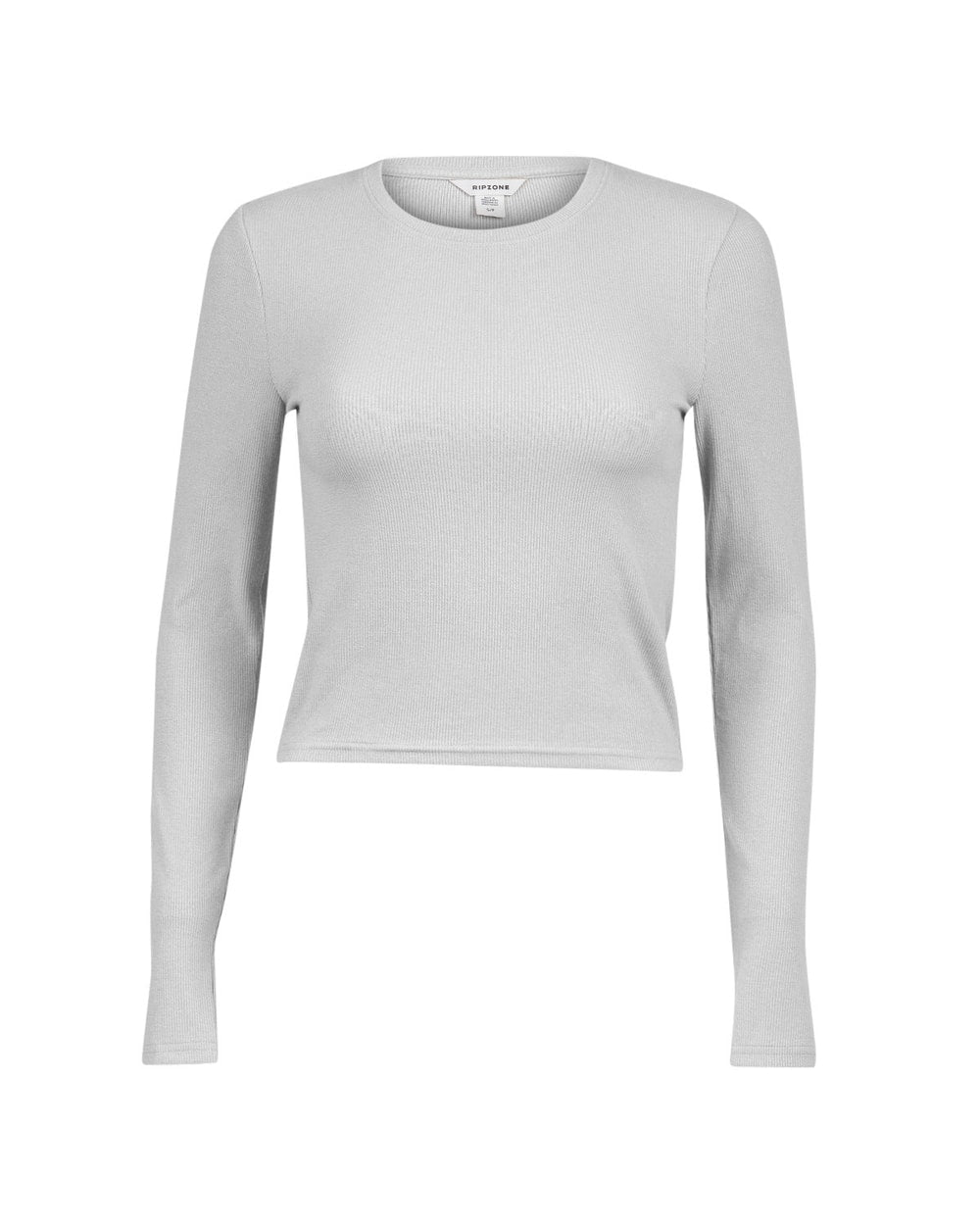 Ripzone Women's Azure Rib Long Sleeve T-Shirt Bright White front