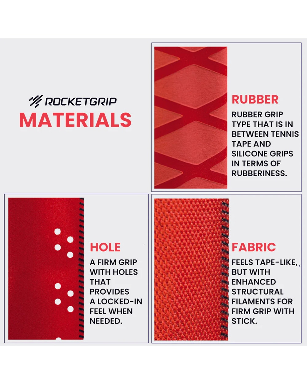 RocketGrip Rubber Hockey Stick Grip