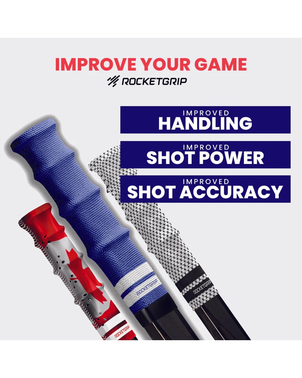 RocketGrip Rubber Hockey Stick Grip