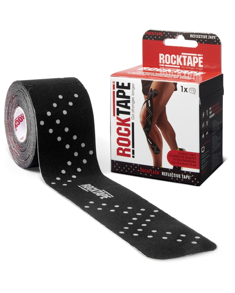 RockFlash Pre-Cut Reflective Kinesiology Tape - 2"