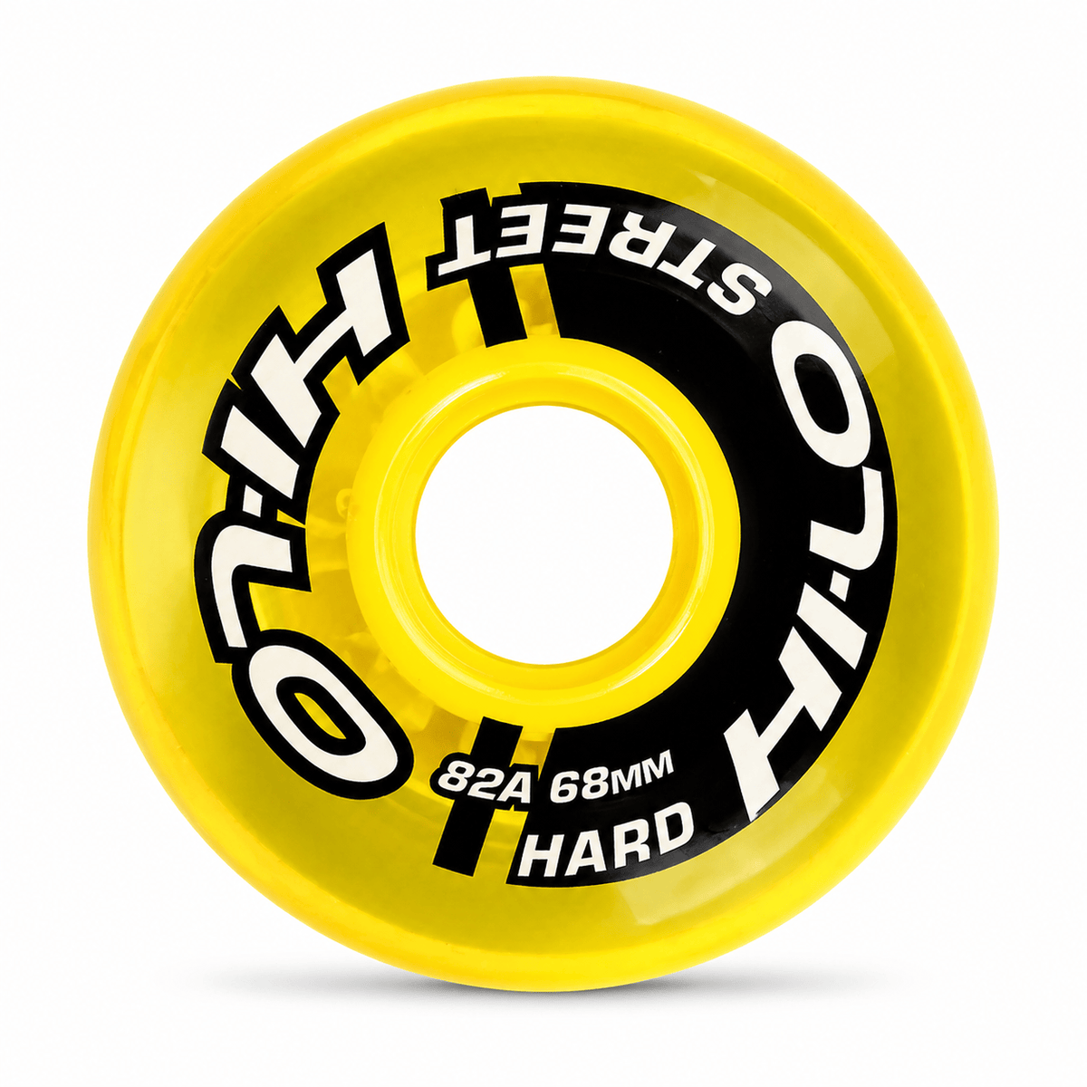 Bauer Hi-Lo Street inline wheel, yellow, front