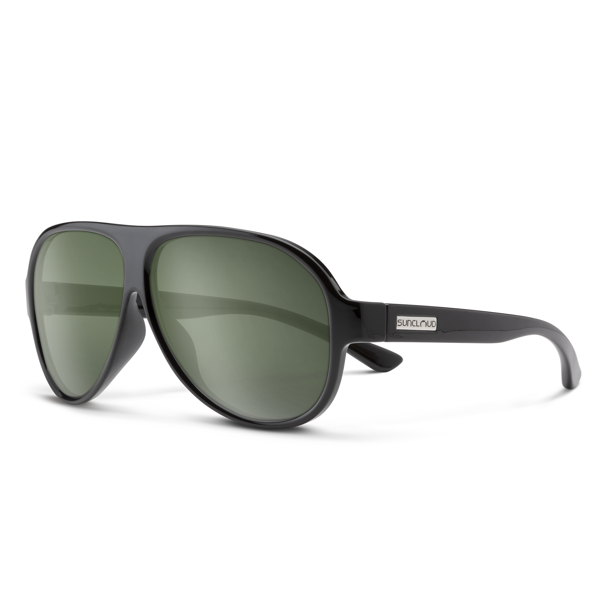 Suncloud Rooney Sunglasses - Black/Polarized Gray Green Lens