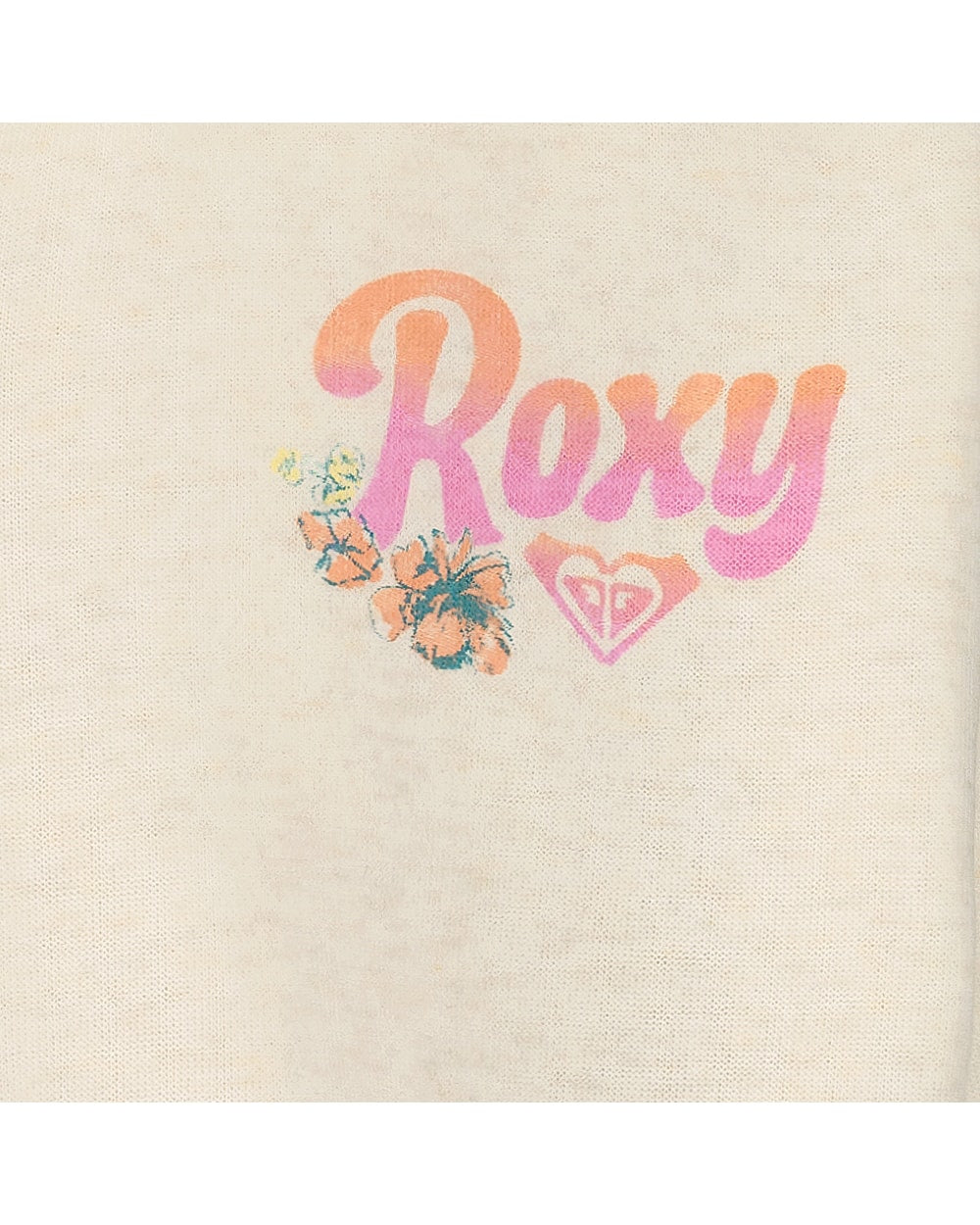 Roxy Girls' Coastal Cruiser Zip Hoodie - Oatmeal Heather - detail