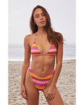 Roxy Coastal Current Tiki Triangle Bikini Top front