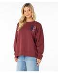 Roxy Women's Morning Stroll Crewneck Sweatshirt - PORT OCEANVIEW