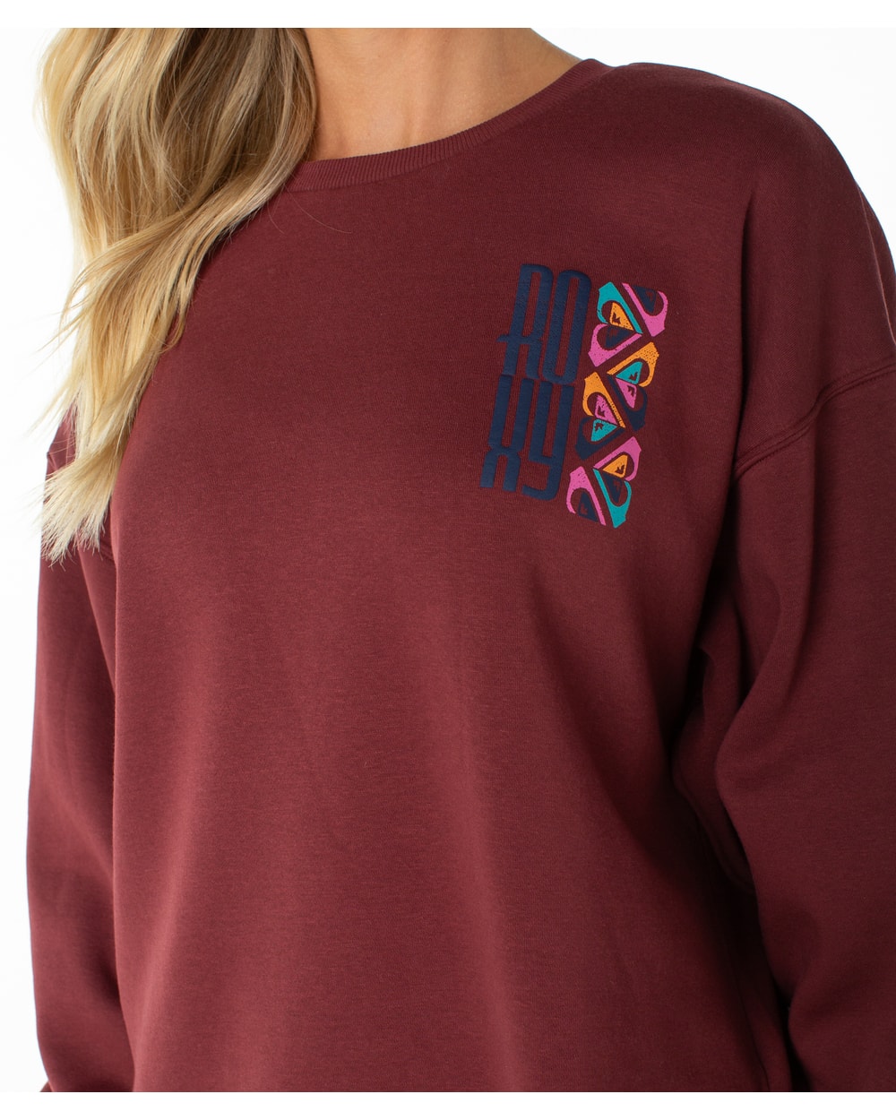 Roxy Women's Morning Stroll Crewneck Sweatshirt - PORT OCEANVIEW