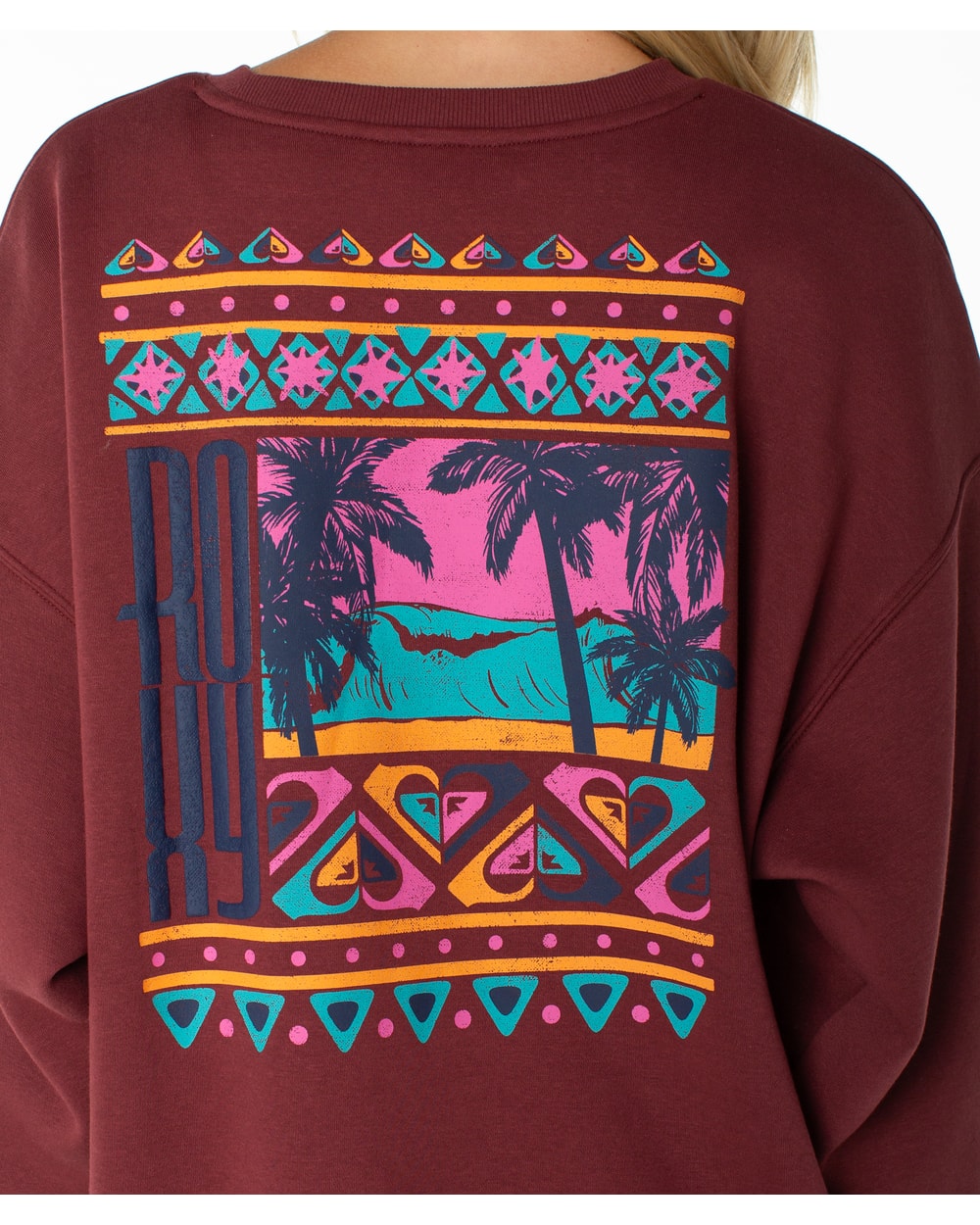 Roxy Women's Morning Stroll Crewneck Sweatshirt - PORT OCEANVIEW
