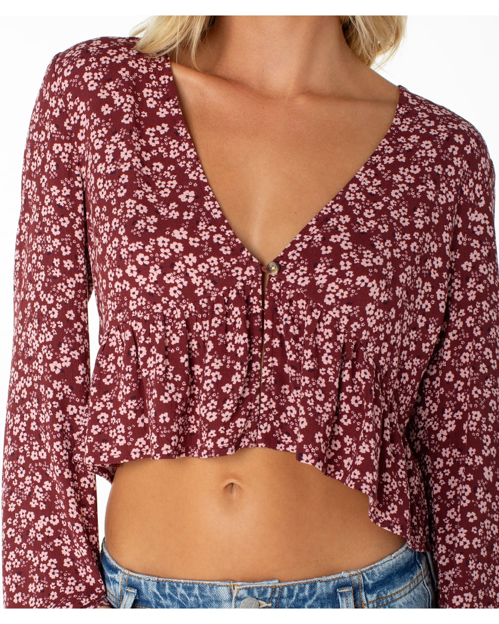 Roxy Women's Night Sky Long Sleeve Top - PORT MARGARITA DITSY