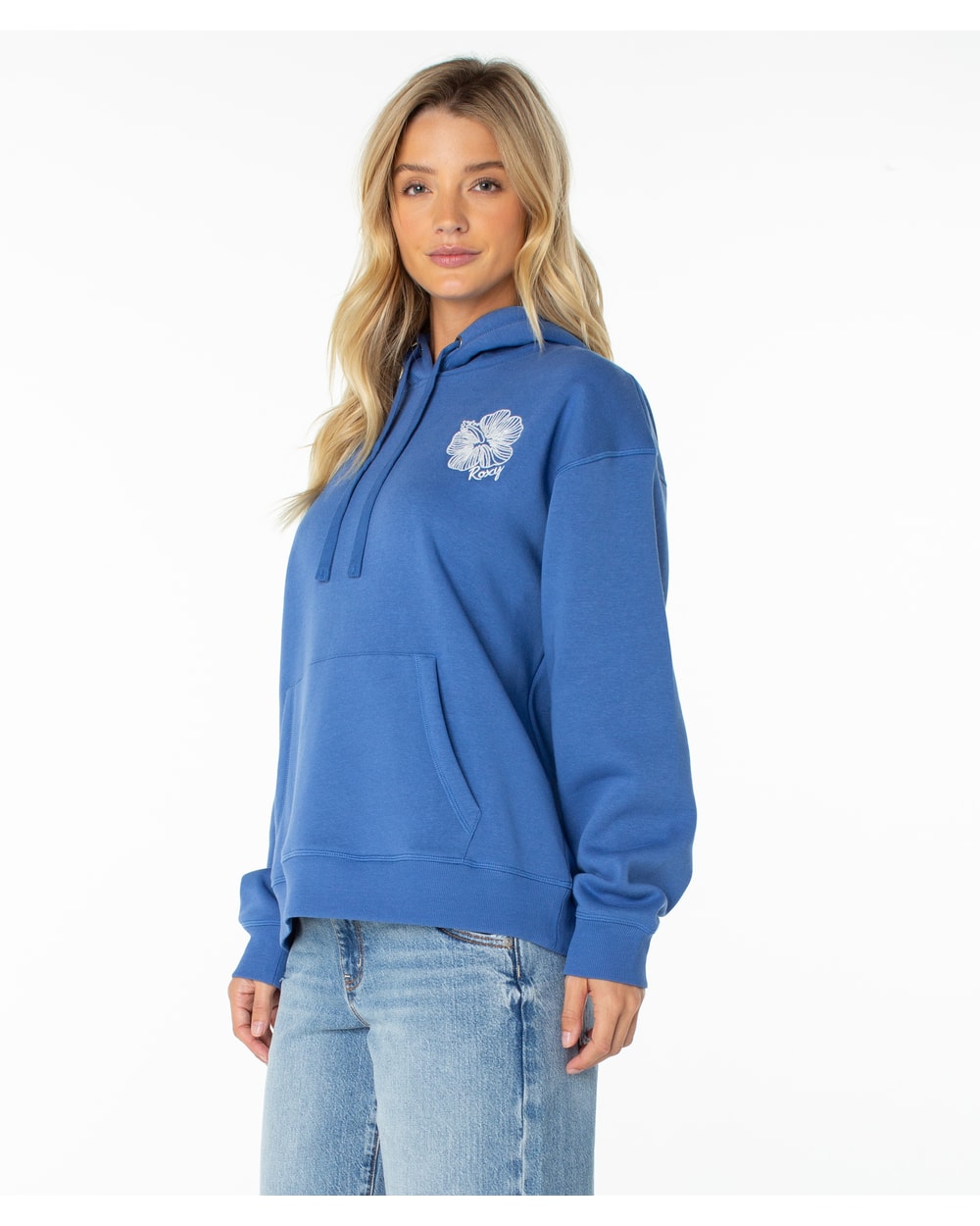 Roxy Women's Wailea Floral Hoodie - DUTCH BLUE STITCHED HIBISCUS
