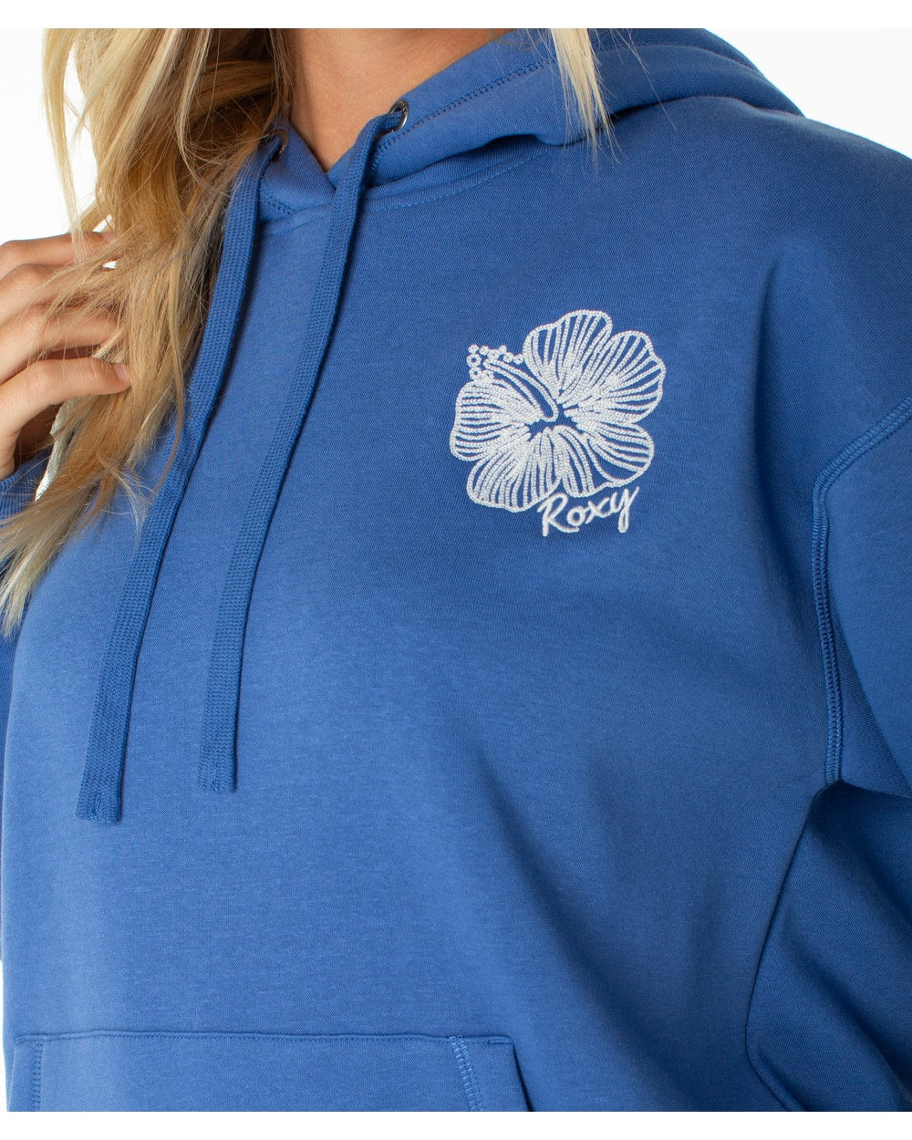 Roxy Women's Wailea Floral Hoodie - DUTCH BLUE STITCHED HIBISCUS