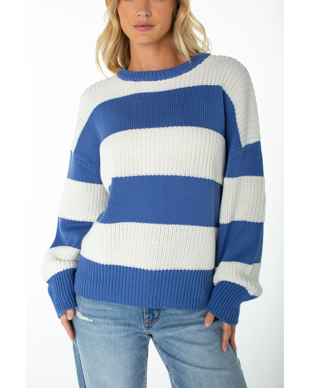 Roxy Women's West Side Sweater - DUTCH BLUE STRIPE