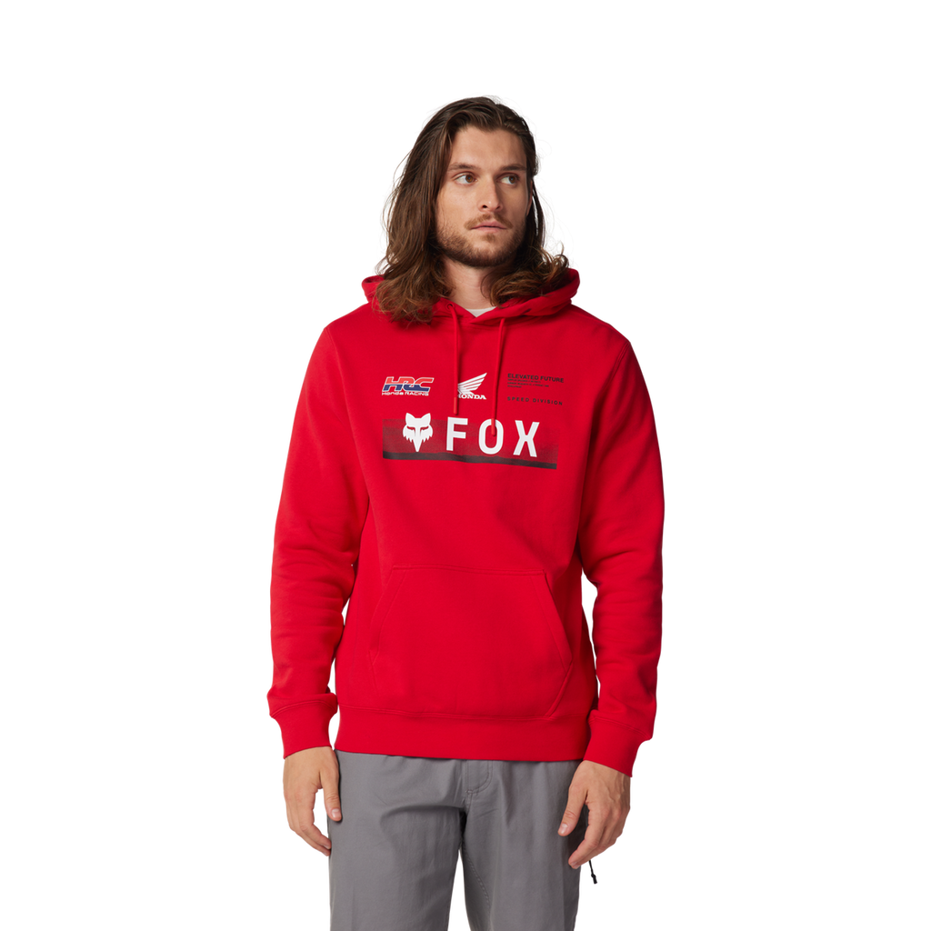 Fox x Honda Pullover Hoodie Flame Red detail