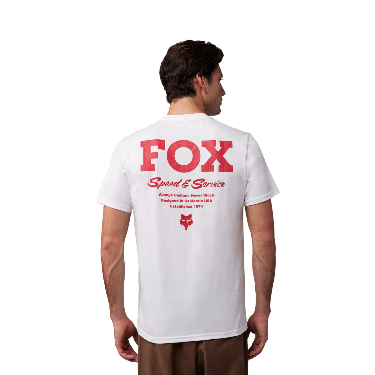 Fox Speed & Service Premium Tee - Optic White - Detail