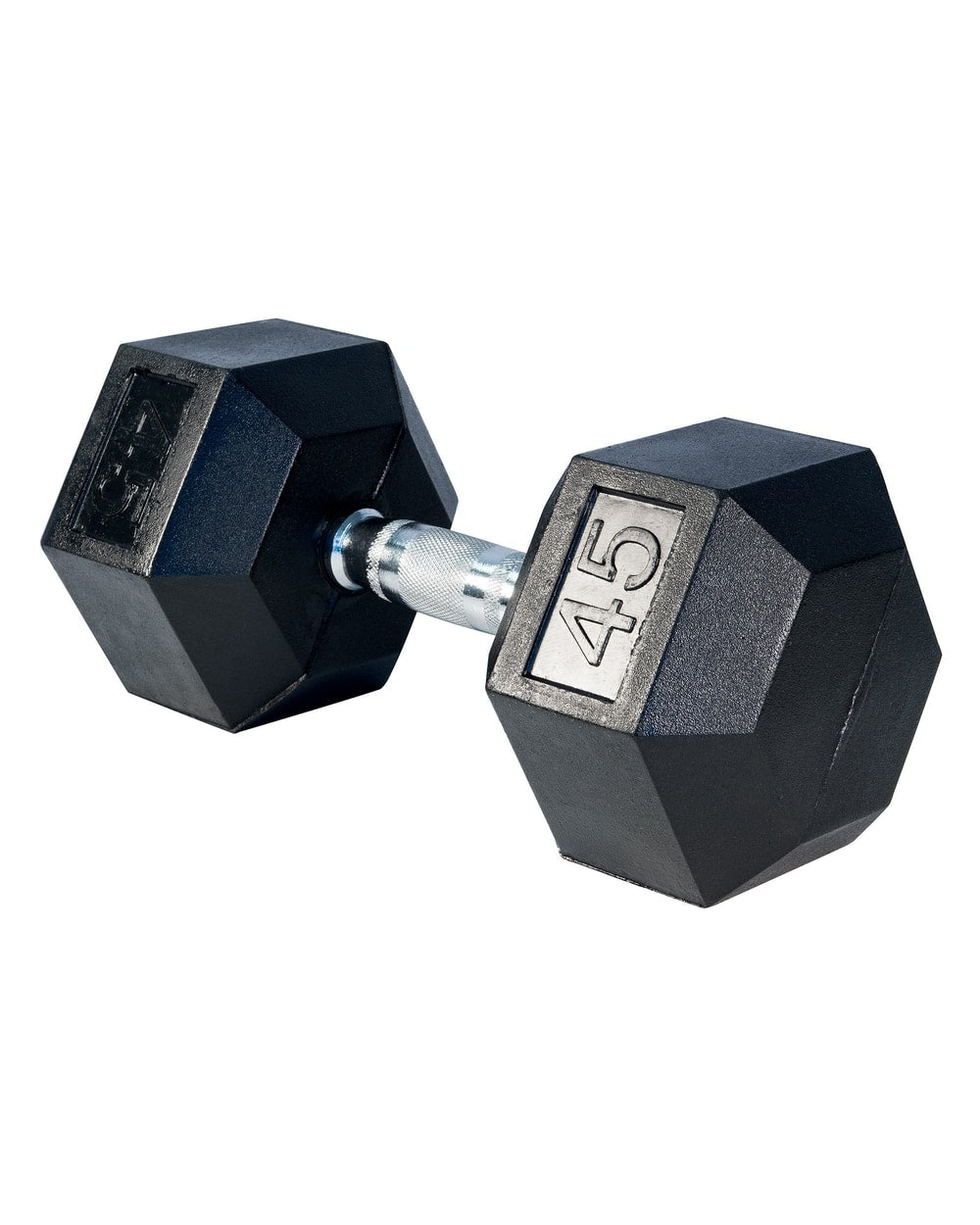 Rubber Hex Dumbbell - 45lbs