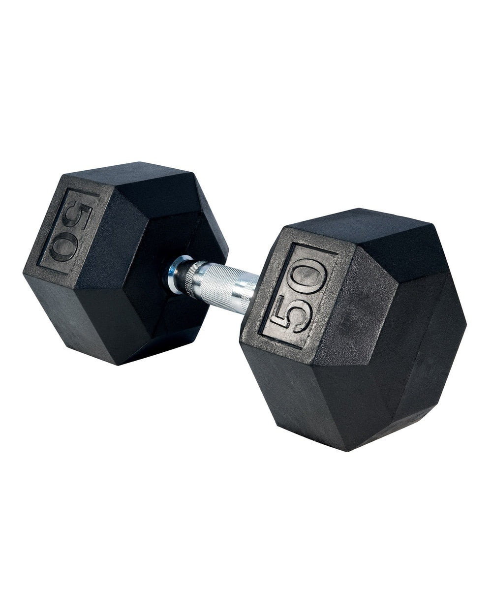 Rubber Hex Dumbbell - 50lbs