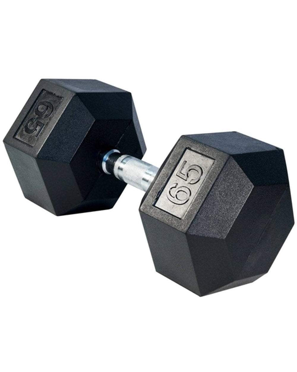 Rubber Hex Dumbbell- 65lbs