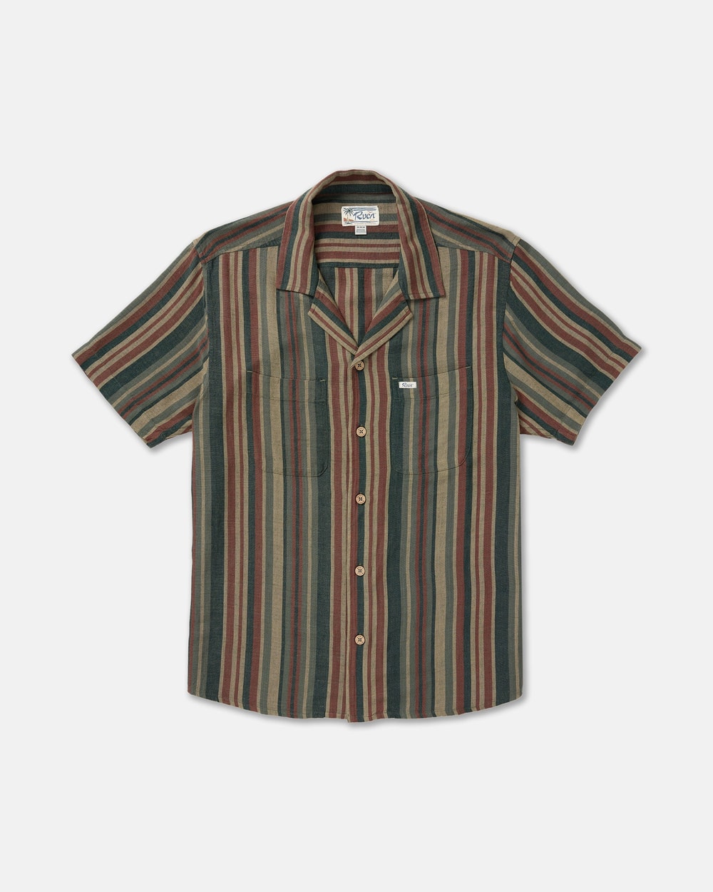 RVCA Exotica Stripe Short Sleeve Shirt