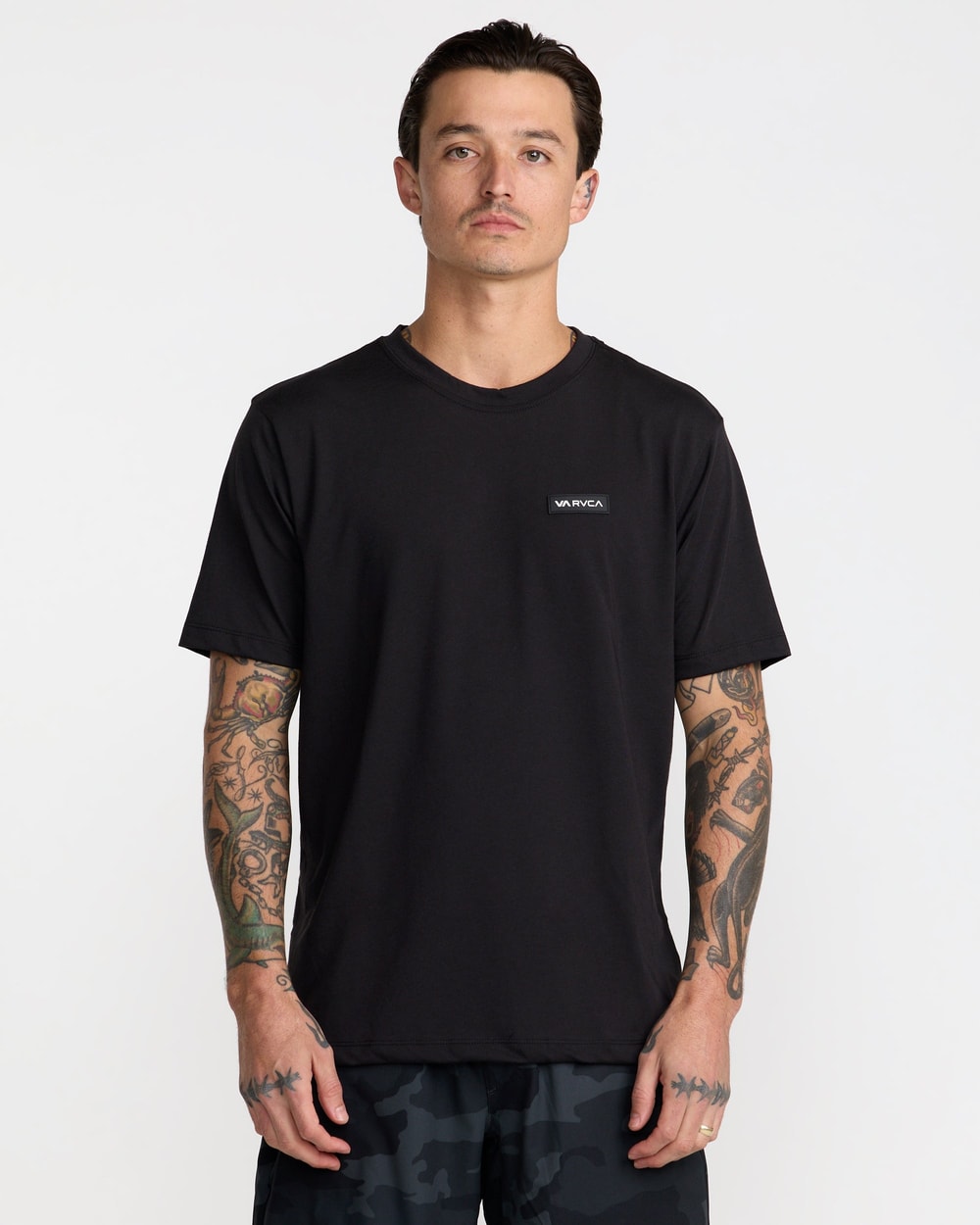 RVCA Men's Icon Short Sleeve T-Shirt - Black - front