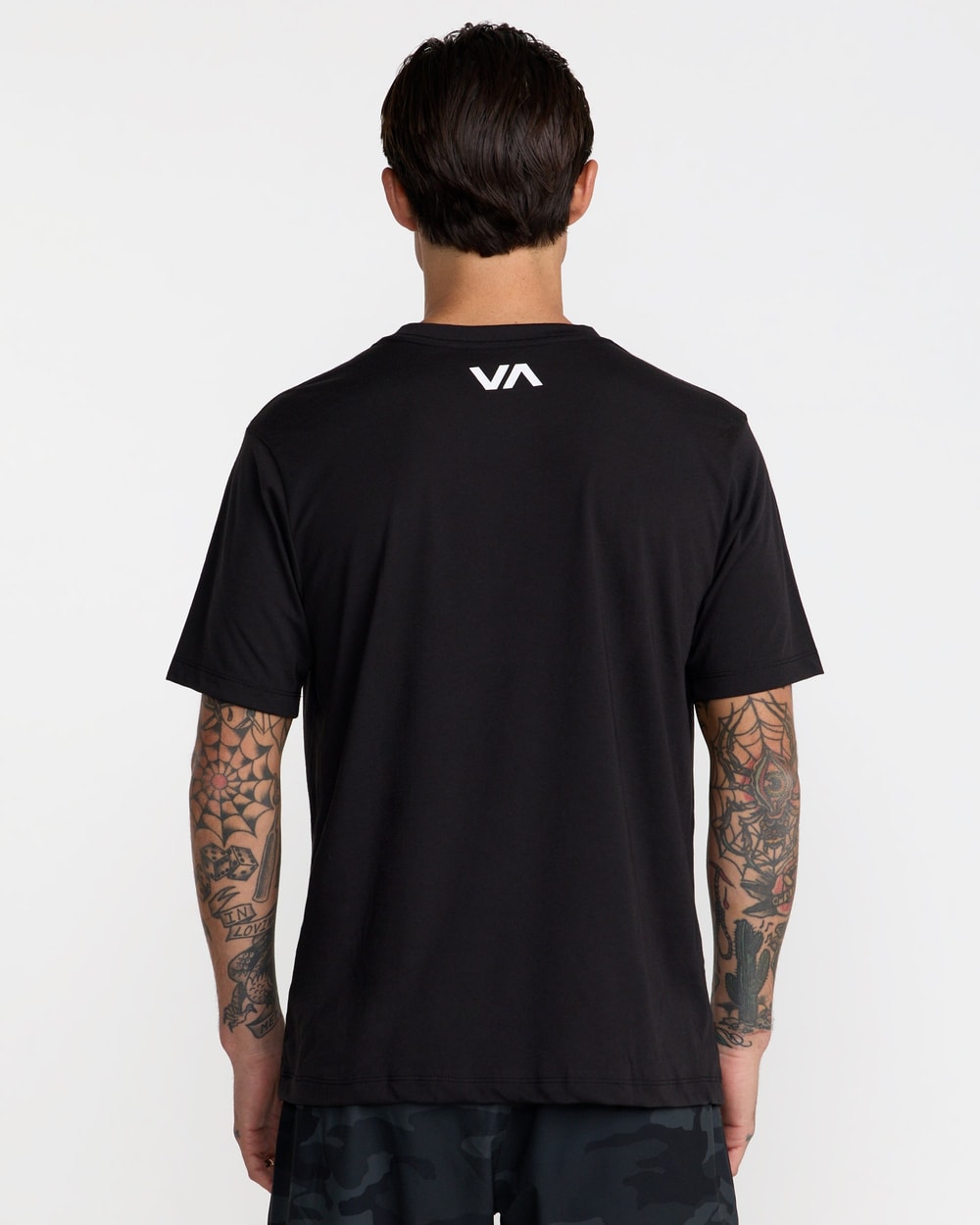 RVCA Men's Icon Short Sleeve T-Shirt - Black - back