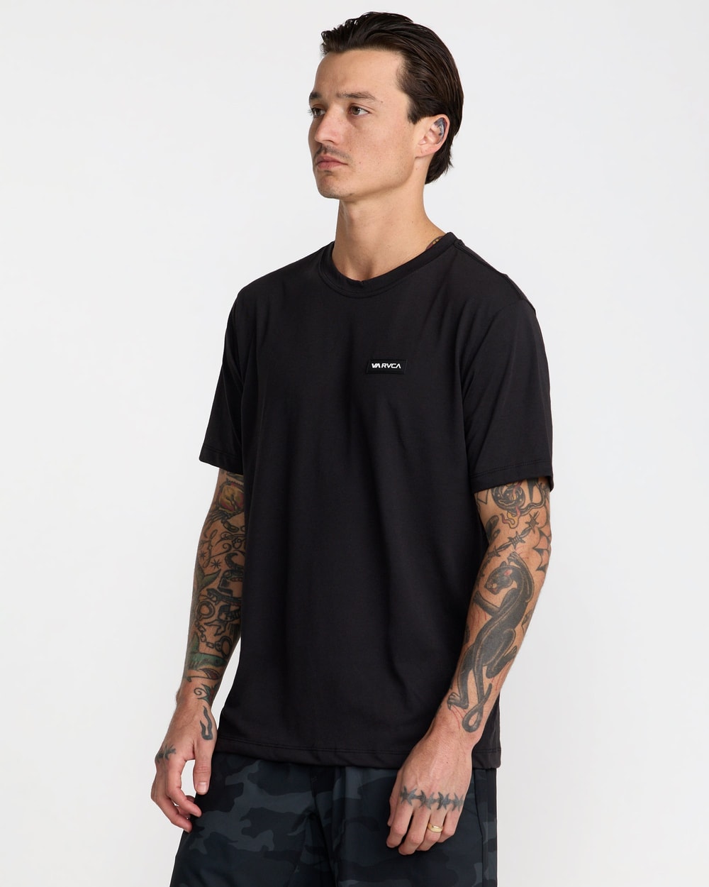 RVCA Men's Icon Short Sleeve T-Shirt - Black - side