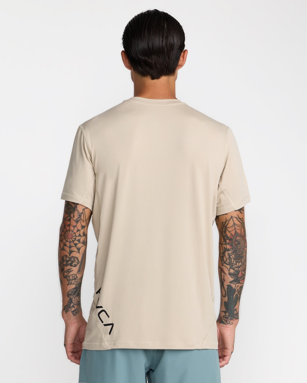 RVCA Men's Sport Vent Short Sleeve Tee - LIGHT KHAKI