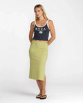 RVCA Women's Pacific Tank Top in Washed Black, front