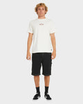 RVCA Sky Cat Short Sleeve Tee - Antique White - front