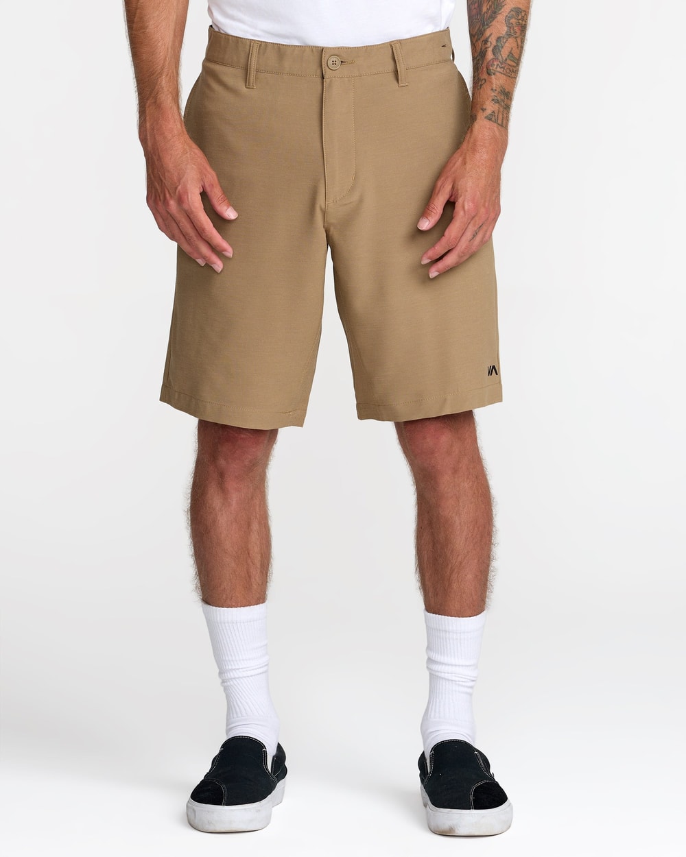 RVCA Sport Course Chino Short Coyote - model front
