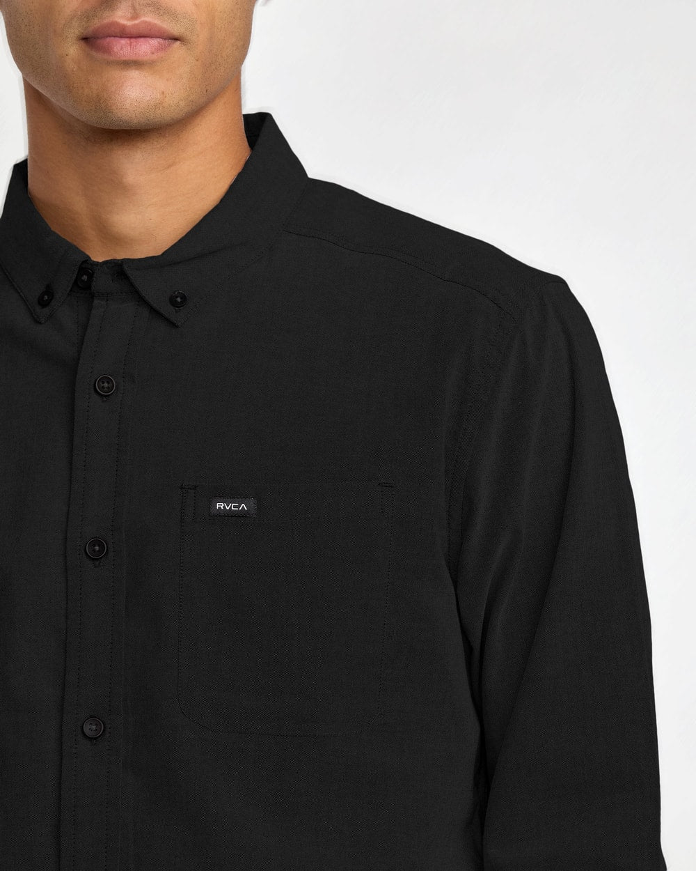 RVCA That'll Do Stretch Long Sleeve Shirt (2026) - BLACK