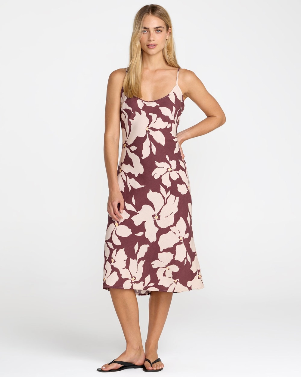 RVCA Let's Dance Slip Dress - Terra Brown