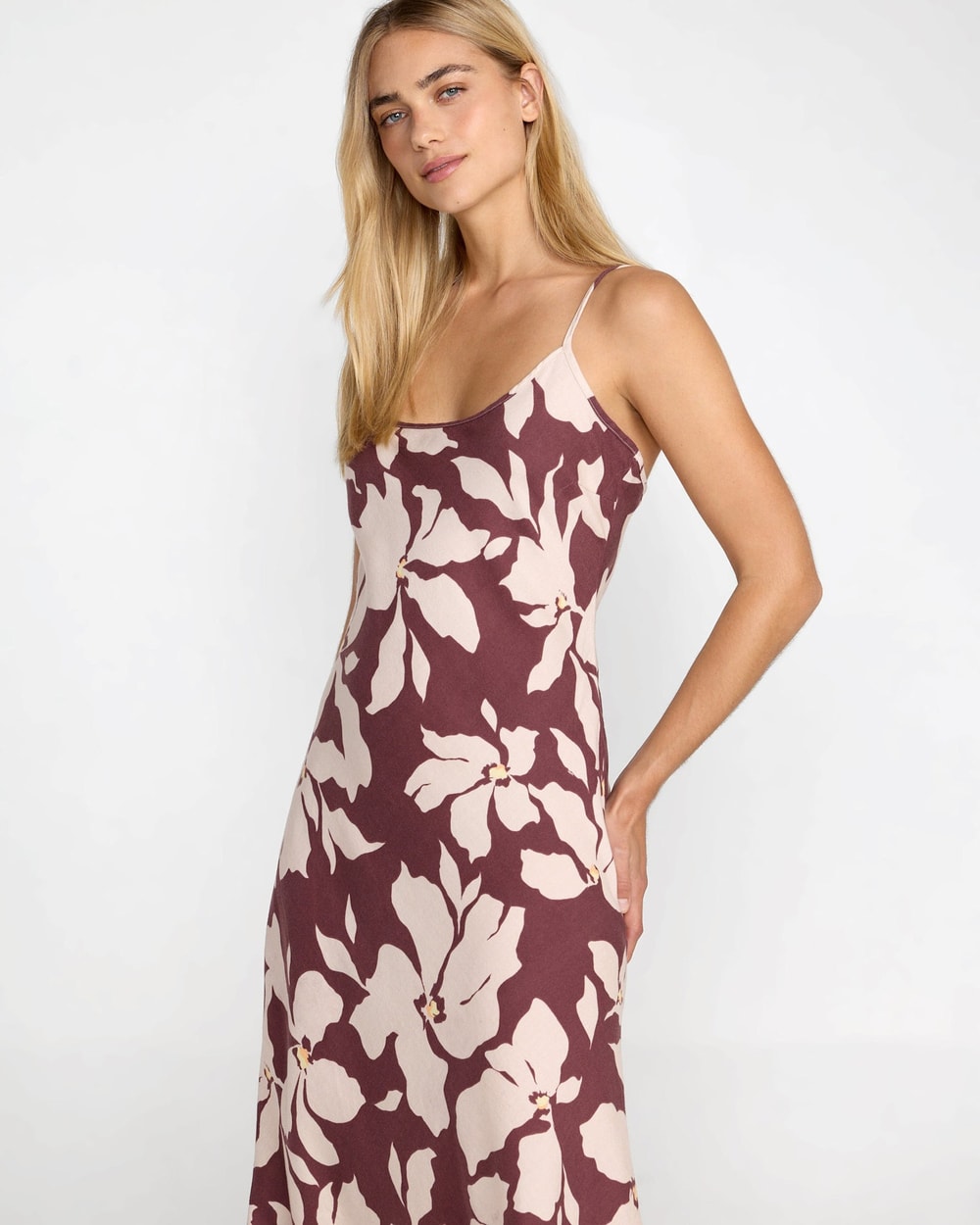 RVCA Let's Dance Slip Dress - Terra Brown