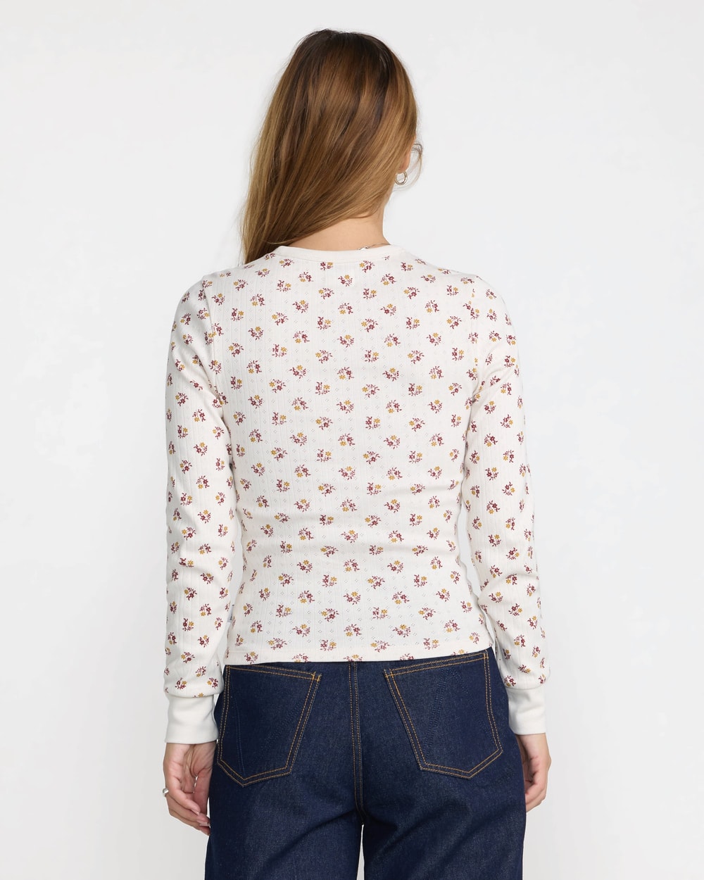 RVCA Women's Pioneer Long Sleeve Tee - CLOUD