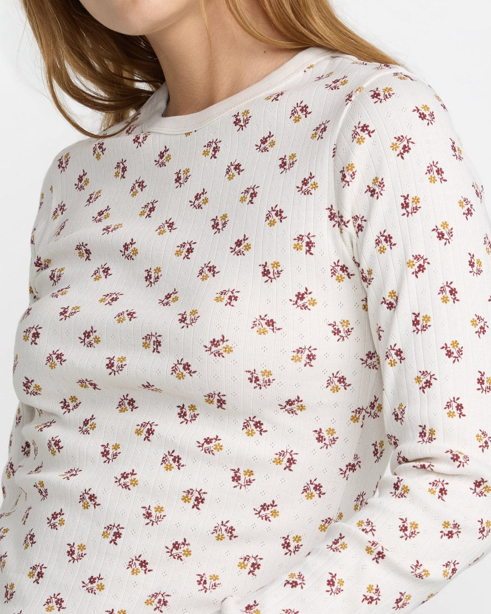 RVCA Women's Pioneer Long Sleeve Tee - CLOUD