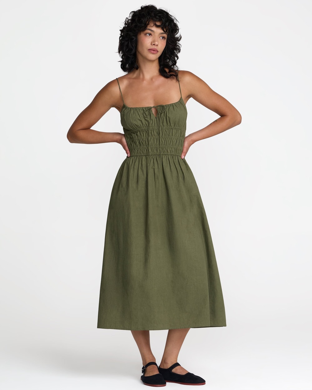 RVCA Raya Midi Dress - Olive