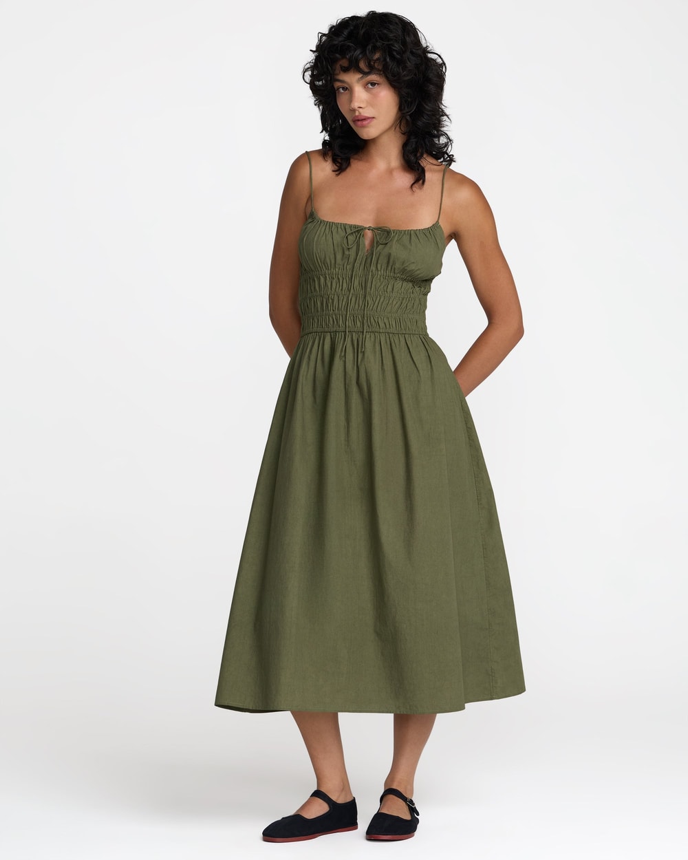 RVCA Raya Midi Dress - Olive
