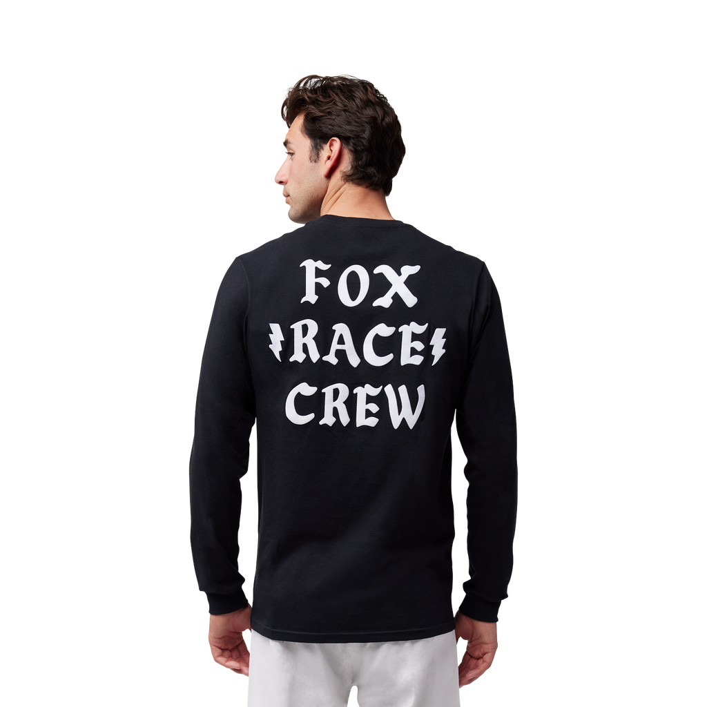 Fox Race Crew Long Sleeve Tee - Black - Detail