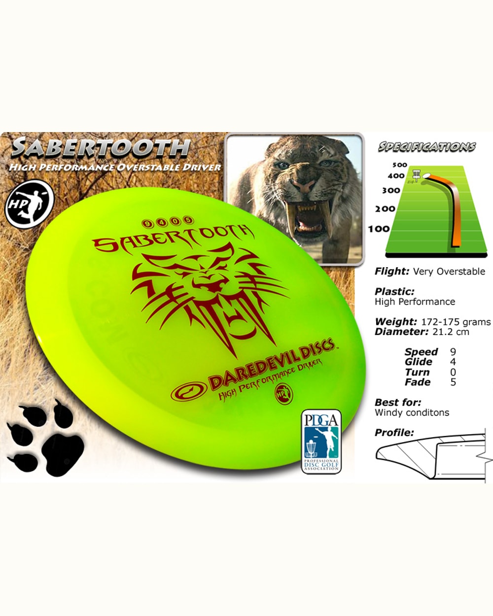 Sabertooth Overstable Driver