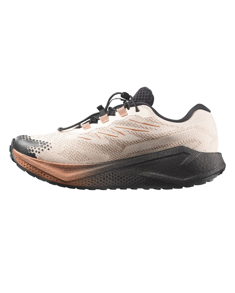 Salomon Men's Aero Blaze 4 GRVL Gore-Tex Running Shoes - Vanilla Ice/Black/Burro - medial