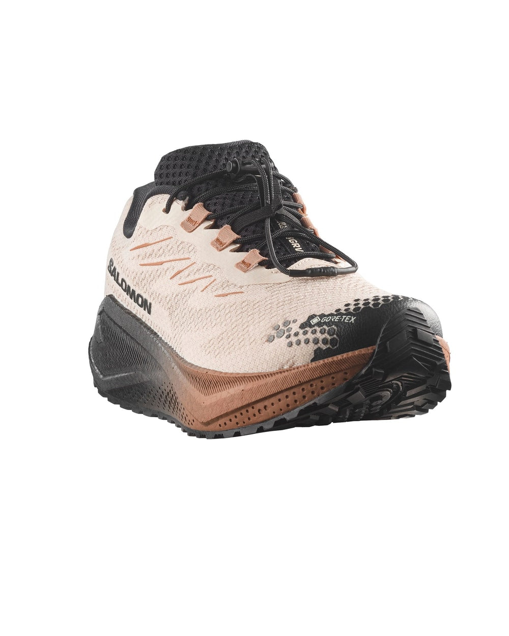 Salomon Men's Aero Blaze 4 GRVL Gore-Tex Running Shoes - Vanilla Ice/Black/Burro - three-quarter