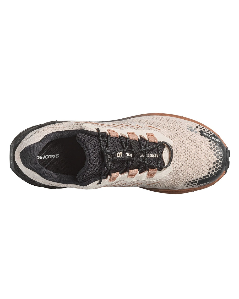 Salomon Men's Aero Blaze 4 GRVL Gore-Tex Running Shoes - Vanilla Ice/Black/Burro - top
