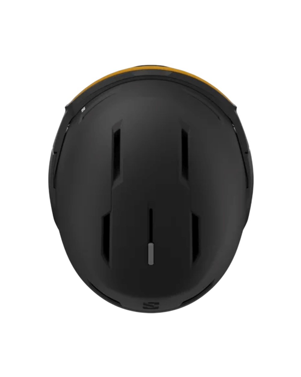 Salomon Osmo Sigma helmet in black, top view showing vents