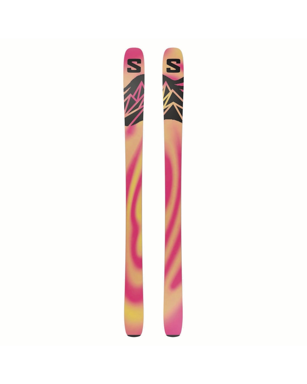 Salomon QST 100 freeride ski in Black/Iceberg Green
